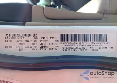 2014 Jeep Grand Cherokee Overland из США, поврежденный, VIN 1C4RJFCG7EC380766